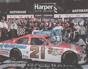 2021 Trevor Bayne signed Harper Cars & Coffee Ford Fusion NASCAR Hero Card - Picture 1 of 2