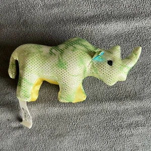 Rhino Sand Animal Sensory Toy Green Shiny - Picture 1 of 9
