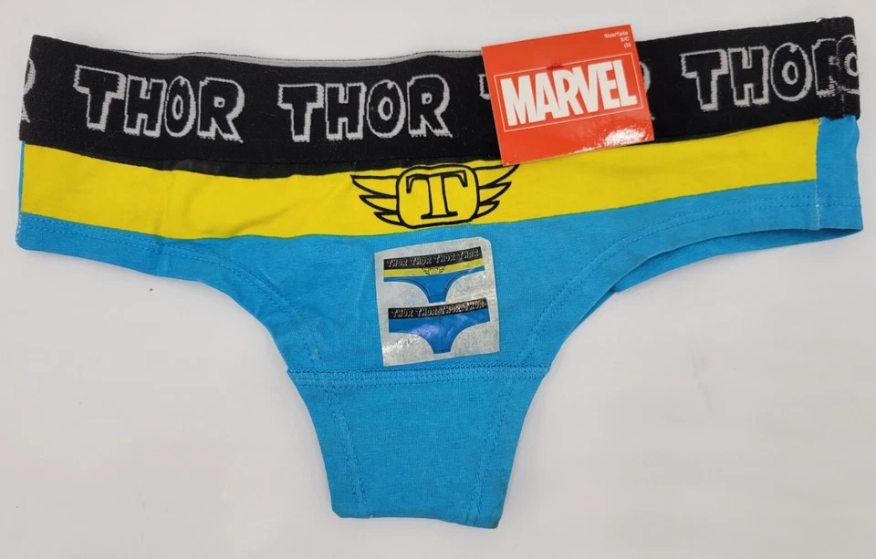 NEW Marvel Thor Thong Panty Underwear Size SMALL 5 S/C Super Hero Avenger UNUSED - Image 1 of 4