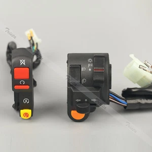 Motorcycle ATV 7/8" Handlebar Horn Turn Signal Headlight Electrical Start Switch - Picture 1 of 12