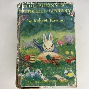 The Bunny's Nutshell Library by Robert Kraus 1965 Harper Row Boxed 4 Mini Books - Picture 1 of 23