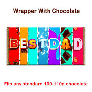 Best Dad Chocolate Bar Wrapper Novelty Gift Present For Fathers Day Birthday