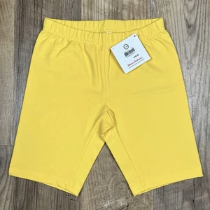 NWT Hanna Andersson Yellow Bright Basics Bike Shorts GIRLS 130 US 8 M Medium - Picture 1 of 4