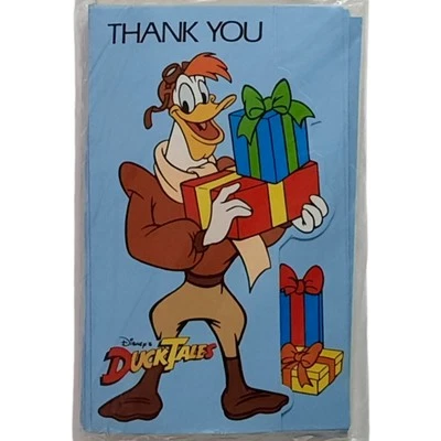 Duck Tales 1980s Thank You Cards Envelopes Pack Disney TV Cartoon SEALED Set VTG - Image 1 of 4