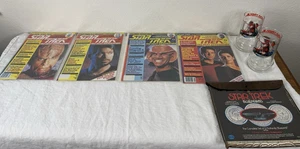 Vintage Lot of Star Trek Magazines , U.S.S Enterprise Blueprints, 2 glasses - Picture 1 of 9