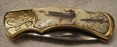 FRANKLIN MINT KNIFE - Northern Pike, Fishing, RARE, Very Nice Condition - Image 1 of 3