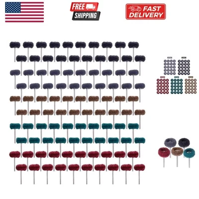 100 Pack Abrasive Wheels, 1" 25mm Abrasive Buffing Polishing Wheels Burr for ... - Image 1 of 4