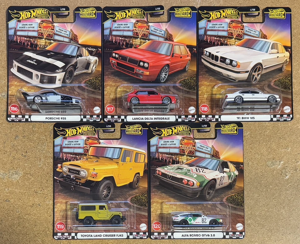 Hot Wheels Premium Boulevard 2025 Mix 1 #116-120 * Juego de 5 * Nuevo GJT68-A Foto 1 de 1