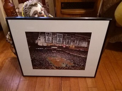 Boston Garden 16x20” Matte Picture Celtics- Bruins Banners Hanging From Rafters - Image 1 of 4