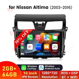 For Nissan Altima 2013-18 Android 14 Carplay Car Stereo Radio BT GPS Navi 2+64GB - Picture 1 of 17