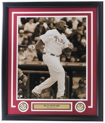 Ryan Howard Framed 16x20 Philadelphia Phillies Baseball Photo - Image 1 of 4
