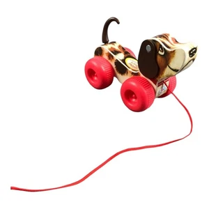 Fisher Price Classic Toys Little Snoopy Dog Pull Toy Wobble Along Ears Swing - F - Picture 1 of 14