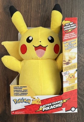 Juguete de Peluche Parlante Pokémon Carga Eléctrica Pikachu 10" con Luces Sonidos Movimiento NUEVO Foto 1 de 3