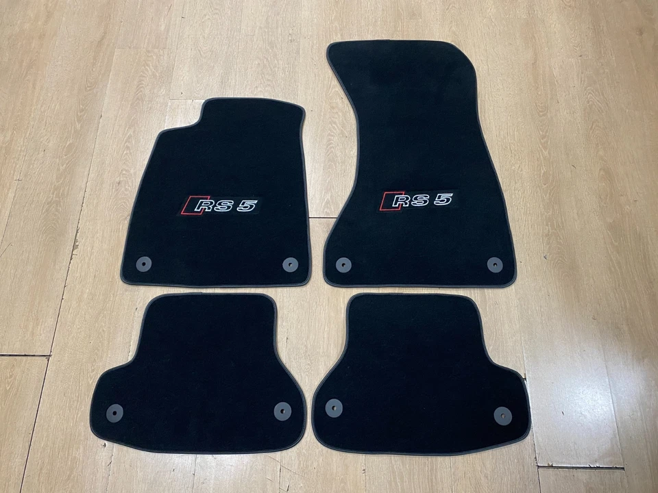 Luxury Floor Car Mats for Audi RS5 2016-2024 Coupe, Set of 4 , Made to Order Foto 1 de 4