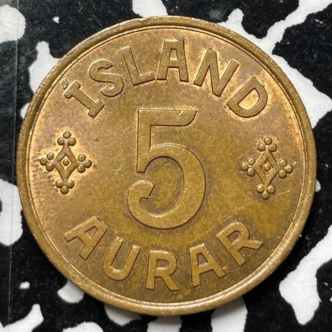 1942 Iceland 5 Aurar (16 Available) Nice! (1 Coin Only) Cover