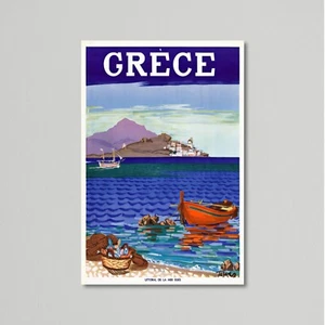 Vintage Reise Poster - Griechenland, Ägäisküste von Panayiotis Tetsis, 1948 - Bild 1 von 7
