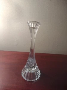Vintage Mikasa Park Lane Crystal Ribbed 8" Tall Candlestick Holder - Picture 1 of 2