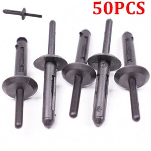 50X Black Nylon Blind Rivet Fender Bumper Clip For 1997-2004 Jeep Grand Cherokee - Picture 1 of 7