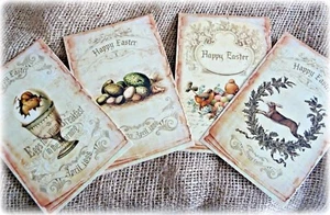 4 große Vintage-Stil Ostern Postkarten & C6 Umschläge - 15,5 cm x 10 cm - Bild 1 von 4
