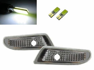 W220 00-06 Front Bumper Side Marker Indicators W/S LED Bulb Chrome Mercedes-Benz - Picture 1 of 4