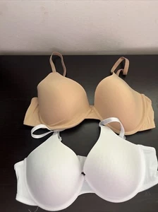 No Boundaries Nobo T Shirt Bra Women's 40C Beige Underwired Nylon Padded white - Picture 1 of 4