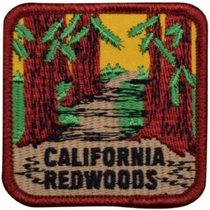 California Redwoods Patch - Sequoia Trees Hiking Embroidered Badge 3" (Iron On) - Picture 1 of 2