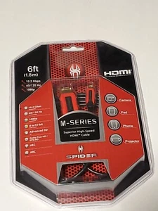 NEU! Spider M-Series HDMI 6ft. (1,8 m), 24K GOLD Kontakt Highspeed Kabel 10 2 Gbp - Bild 1 von 7