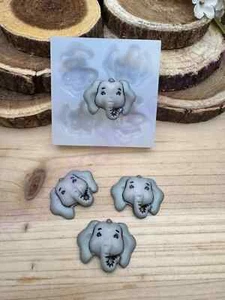 Elephant face handmade silicone mold for Fondant-Resin-crafts-Clay-Candy-crafts. - Picture 1 of 8