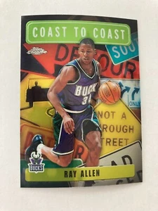 2002-03 Topps Chrome Coast to Coast #CC11 Ray Allen Bucks - Picture 1 of 2