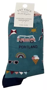 Fat Face Damensocken Beschaffung Baumwolle verantwortungsvoll Einheitsgröße Portland grün - Bild 1 von 3