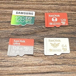 SanDisk 128GB Nintendo Switch Micro SD Samsung 128GB EVO Select Memory Card 64GB - Picture 1 of 6