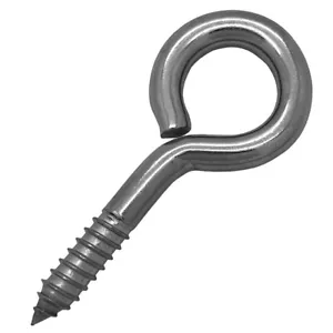 Stainless Steel Screw Eye Bolt Vine Eye 6mm 8mm 10mm UK STOCK - Picture 1 of 2
