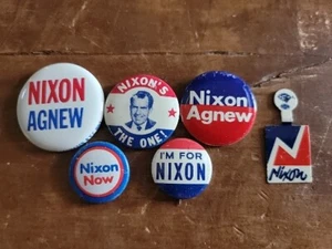 Richard Nixon-Spiro Agnew Vintage 1960's Presidential Campaign Pinbacks - Picture 1 of 3