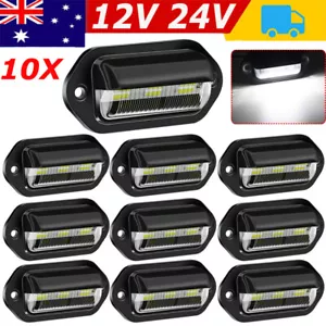 10X 6 LED LICENSE NUMBER PLATE LIGHT SIDE LAMP for TRUCK TRAILER CAR RV 12V 24V - Picture 1 of 13