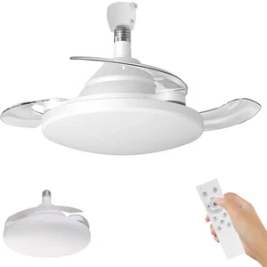10"/22" LED Chandelier Invisible Ceiling Fan Light Ceiling Lamp w/Remote Control - Picture 1 of 9