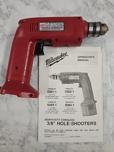 Milwaukee 3/8" Drill Hole-shooter 0384-1, 7.2v 0-600 Rpm, Drill Only - Picture 1 of 11