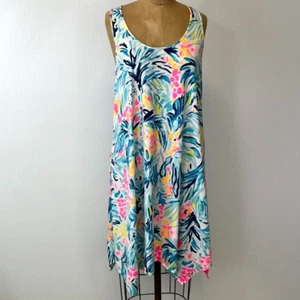 Lilly Pulitzer Dress Women Small Melle Tippy Top Pima Tank Palm Party Core No - Picture 1 of 14