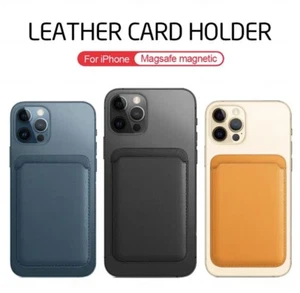 For Apple iPhone 15 Pro Max 14 13 12 11 MagSafe Card Slot Holder Wallet Leather  - Picture 1 of 11