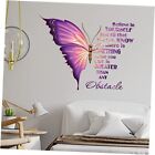 Large Inspirational Butterfly Wall Decals Stickers, Motivational Saying Purple