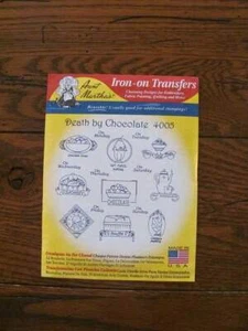 Transferencias de hierro caliente de tía Martha #4005 Death by Chocolate NUEVO* - Imagen 1 de 1