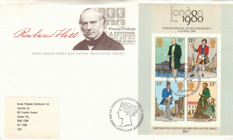 Great Britain Scott 874a Label address Cover