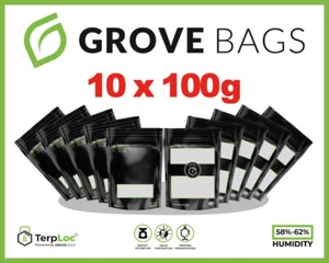 10x 100g Grove Bags TerpLoc 32 x 24cm mit Fenster Einschweiß und Zipbeutel - Bild 1 von 6