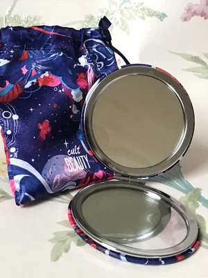 Cult Beauty Compact Mirror Drawstring Pouch Ladies Gift 1st Class Postage - Image 1 of 4