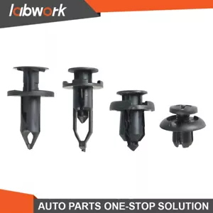 Labwork 40pcs Car Body Plastic Push Pin Rivet Fastener Trim Moulding Clip - Picture 1 of 10