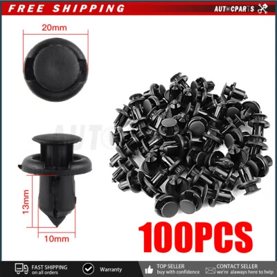 100 Pcs Bumper Hood Fender Splash Guard Retainer Clips Fasteners For Honda Acura - Image 1 of 4