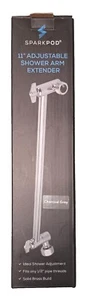 Extensor de brazo de ducha ajustable SparkPOD 11"" latón macizo gris carbón nuevo en caja - Imagen 1 de 9