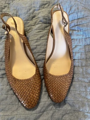 Loefler Randall 女式 Martine 编织吊带高跟鞋 8.5 码 — 第 1/4 张图片