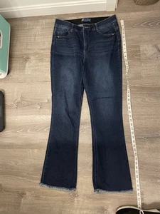 Democracy Ab solution High Waisted Fringe Jeans Size 10-Excellent condition! - Picture 1 of 12