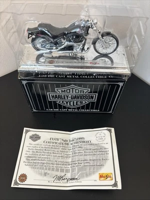 De colección Harley Davidson Motorcycles 1:18 Diecast FXSTB NIGHT TRAIN 1999 Negro Foto 1 de 4