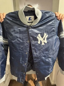 Yankee’s Starter Jacket Men's Size Large Navy Blue - Picture 1 of 7